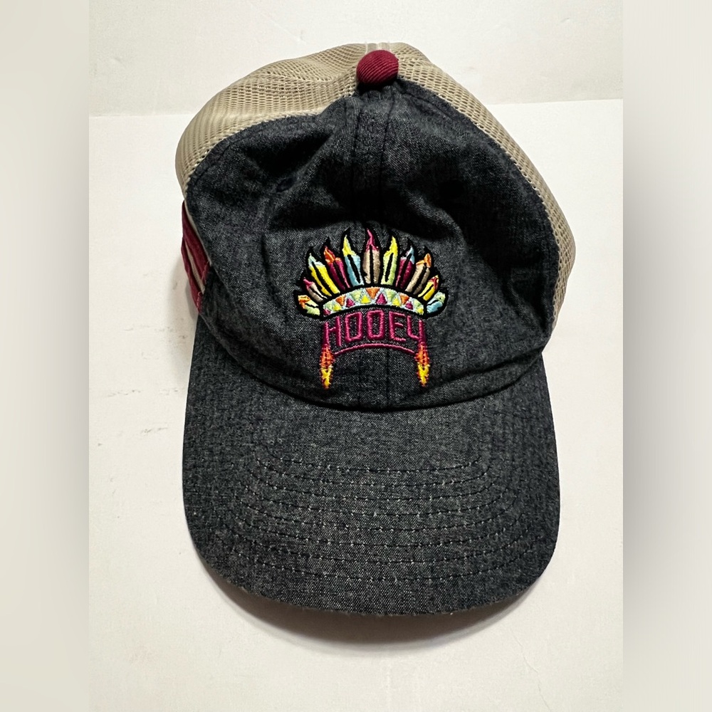 Hooey Womens Baseball Cap With Mesh & Snap Back Blue & Maroon Embroidered
